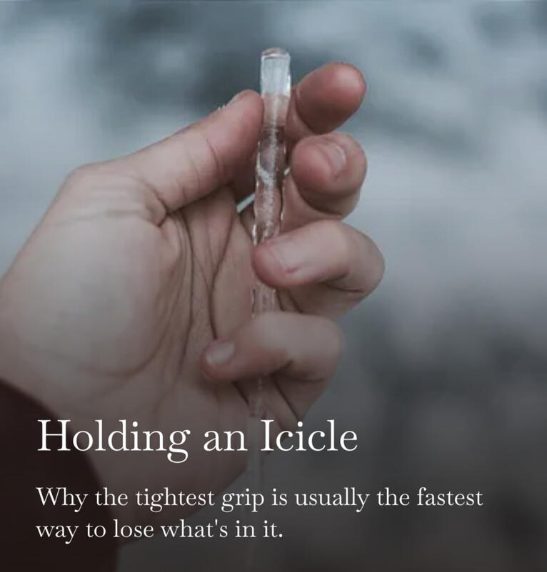 Holding an Icicle Holding an Icicle